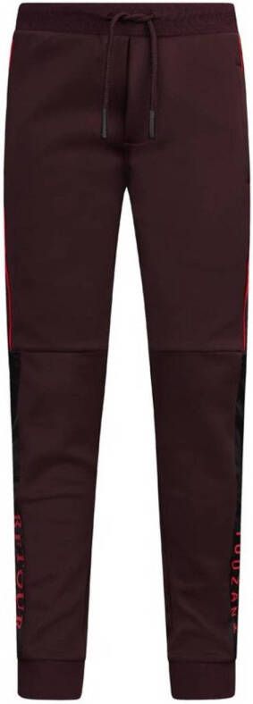 Retour Jeans Retour X Touzani slim fit broek Ditch met logo bordeauxrood Jongens Polyester 122 128