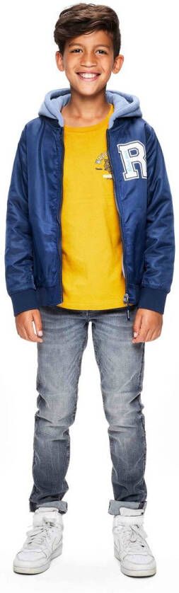 Retour Denim reversible zomerjas Ves donkerblauw lichtblauw
