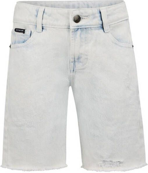 Retour Jeans short Quinn light blue denim Korte broek Blauw Effen 104