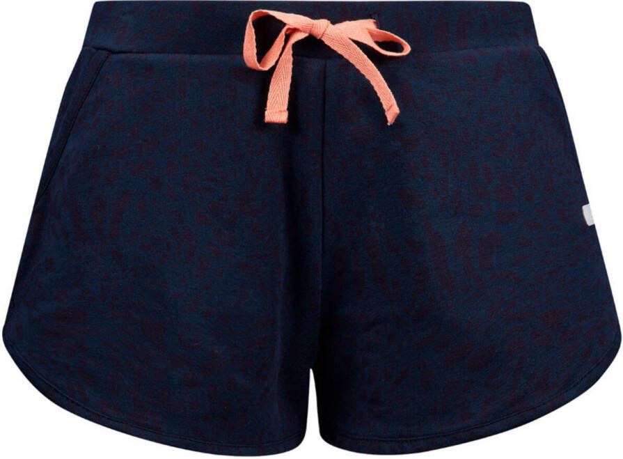 Retour Jeans short Toulouse met all over print donkerblauw