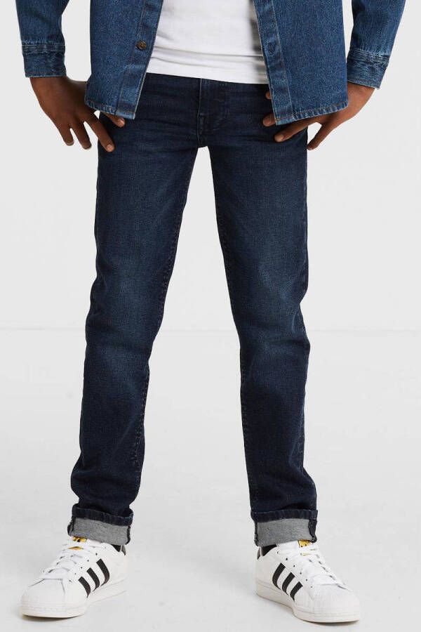 Retour Jeans skinny fit jeans Sivar dark blue denim Blauw Jongens Stretchdenim 128