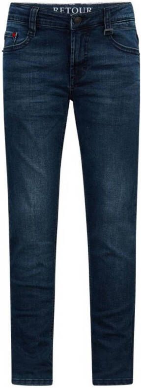 Retour Denim skinny fit jeans Tobias warm indigo Blauw Jongens Stretchdenim 116