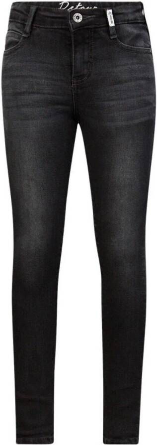 Retour Jeans super skinny jeans dark gey denim Grijs Meisjes Stretchdenim 146