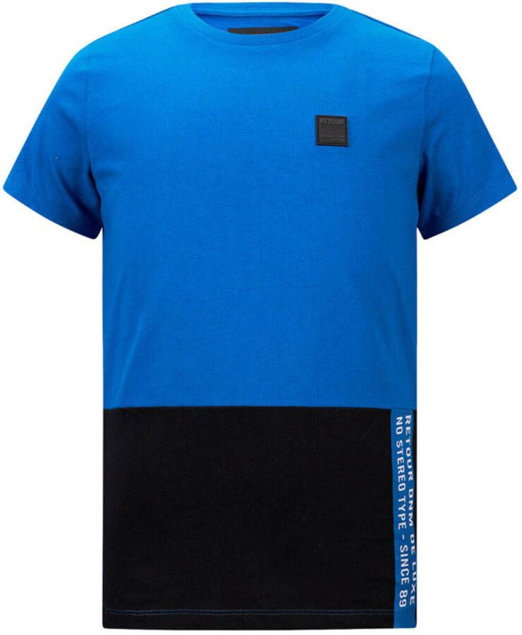 Retour Denim T-shirt blauw zwart