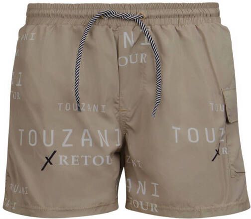 Retour Denim zwemshort Freestyle beige wit