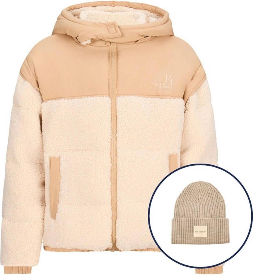 Retour Jeans 2-in-1 teddy jas beige ecru - Foto 4