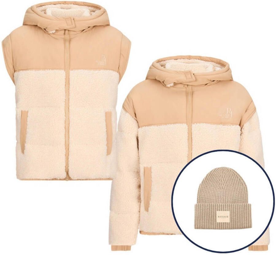 Retour Jeans 2-in-1 teddy jas beige ecru - Foto 3