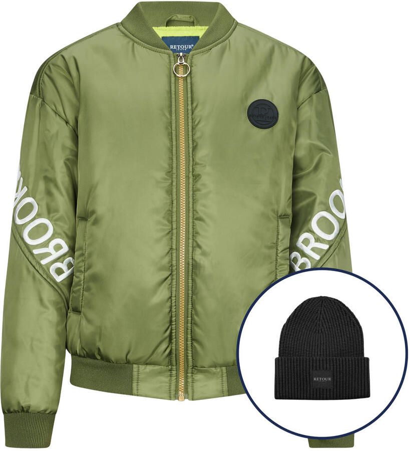 Retour Jeans bomberjack groen + muts
