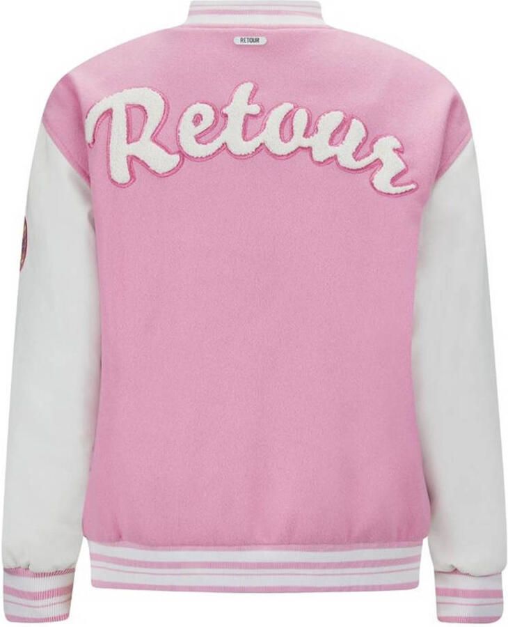 Retour Jeans bomberjack zomer Annecy lichtroze offwhite Jas Meisjes Polyester Ronde hals 158 164