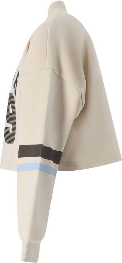 Retour Jeans boxy gestreepte cropped trui beige bruin blauw Sweater Streep - Foto 3