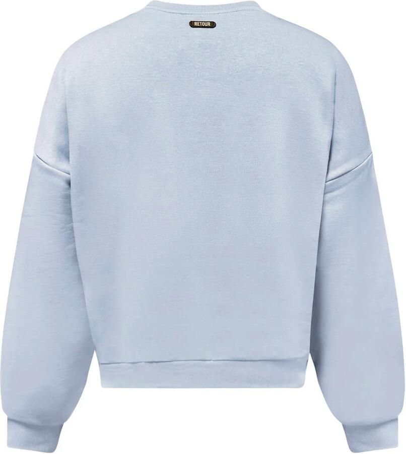 Retour Jeans boxy sweater met print lichtblauw - Foto 2