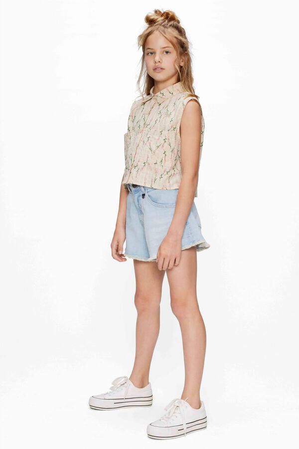 Retour Jeans denim loose short light blue denim