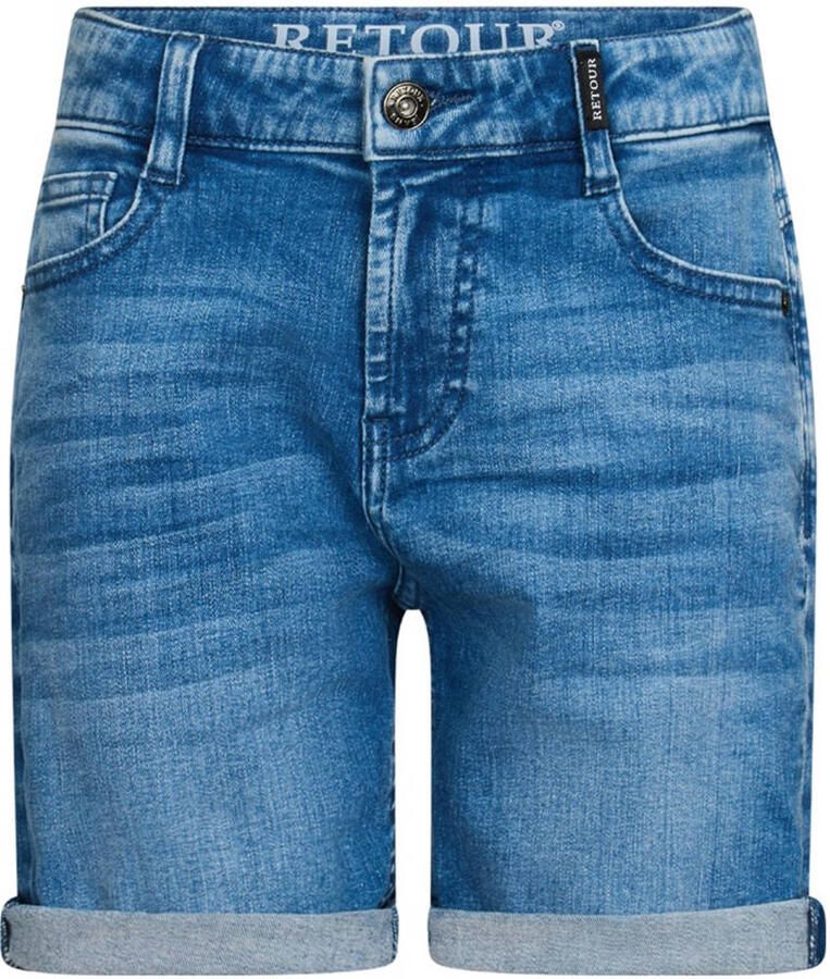 Retour Jeans denim relaxed short dark blue denim