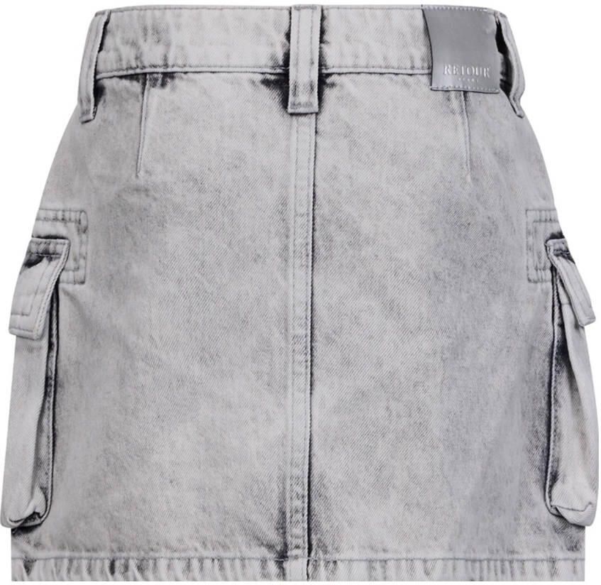 Retour Jeans denim spijkerrok grey denim - Foto 4