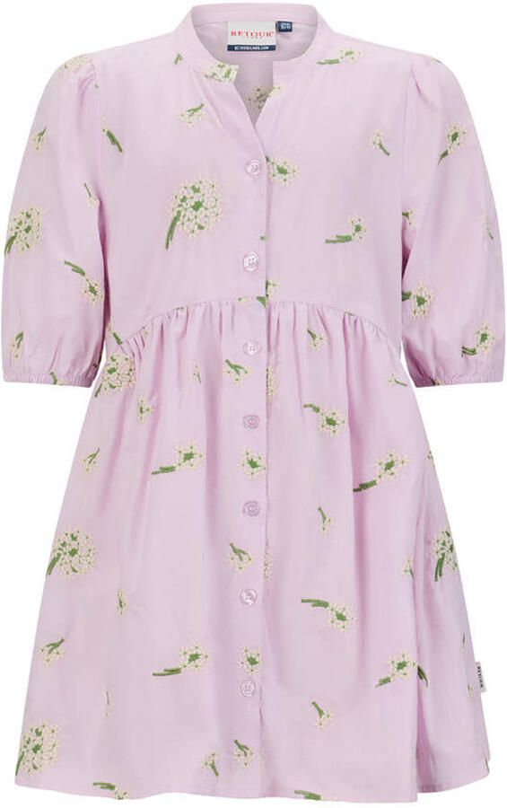 Retour Jeans gebloemde blousejurk roze - Foto 3
