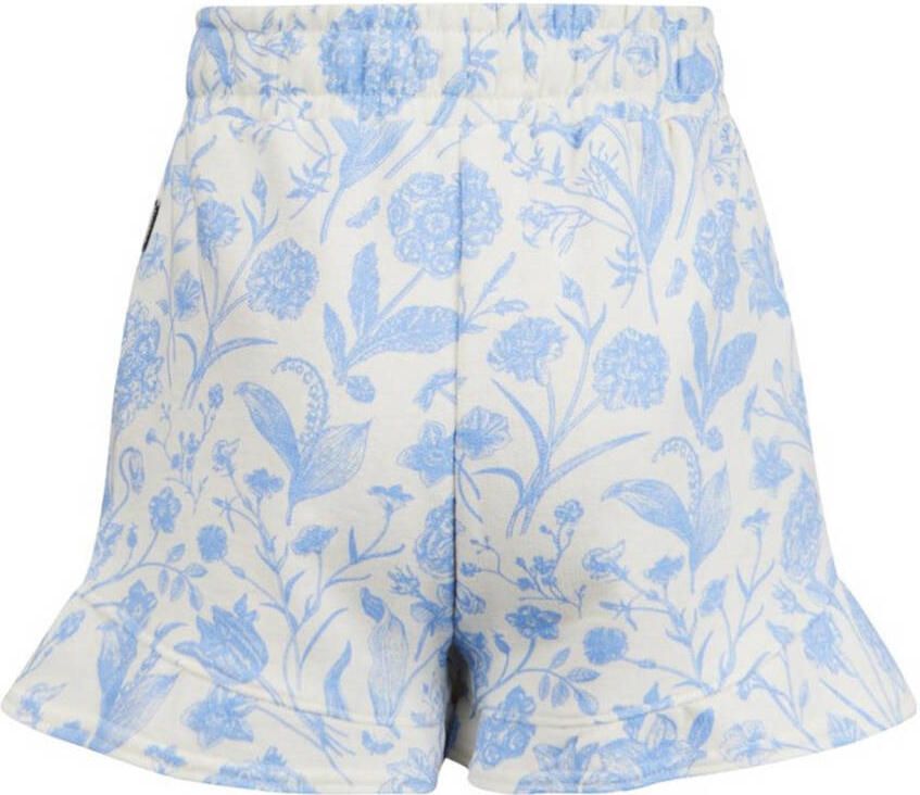 Retour Jeans gebloemde short Ruth wit blauw Korte broek Meisjes Katoen 170 176