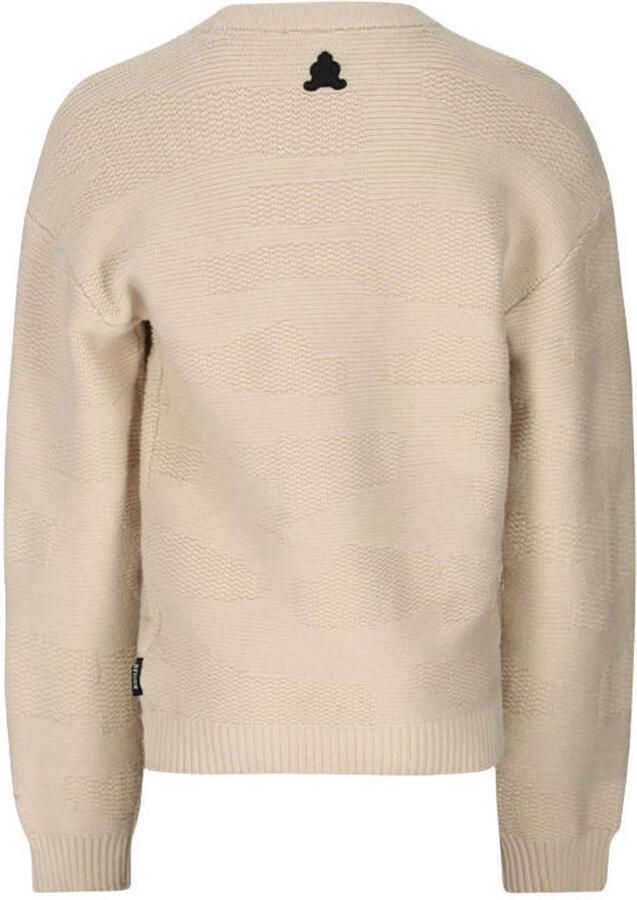 Retour Jeans gebreide trui met print beige - Foto 2