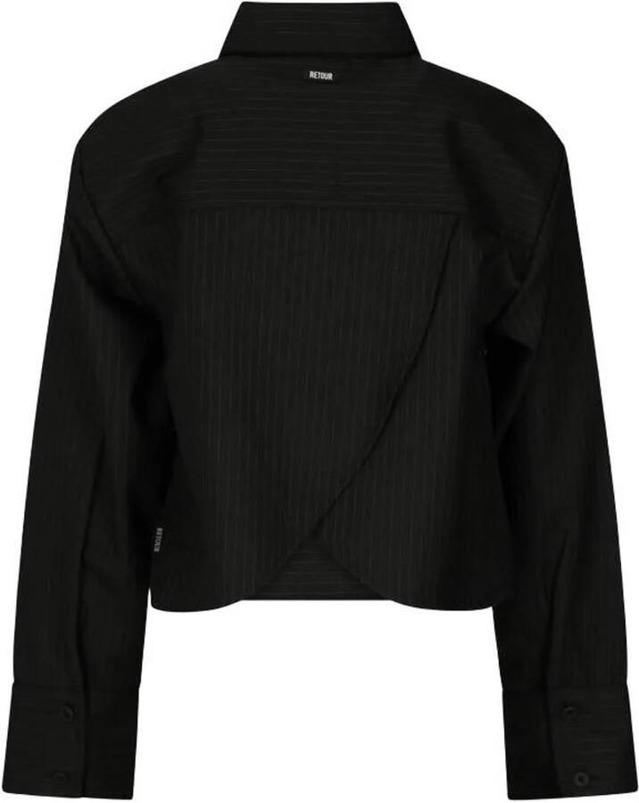 Retour Jeans gestreepte jas zwart Meisjes Polyester Klassieke kraag Streep - Foto 2
