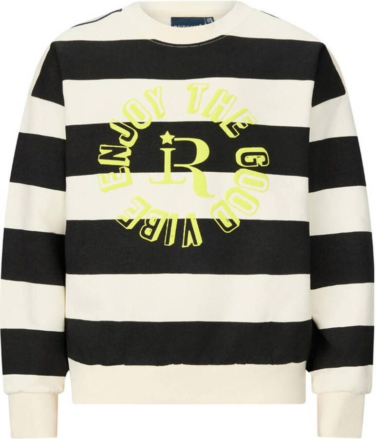 Retour Jeans gestreepte sweater zwart
