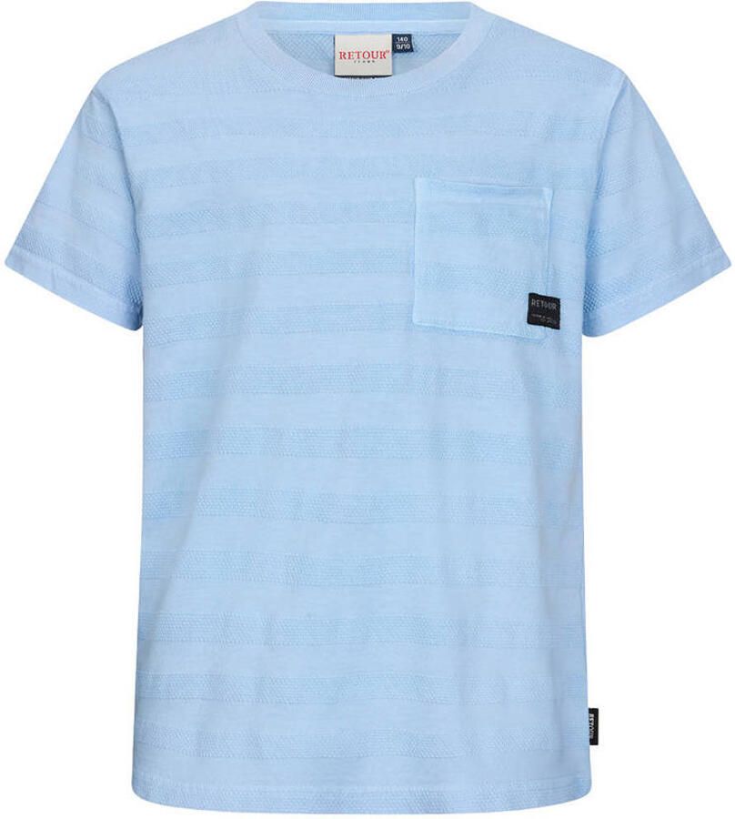 Retour Jeans gestreepte T-shirt lichtblauw