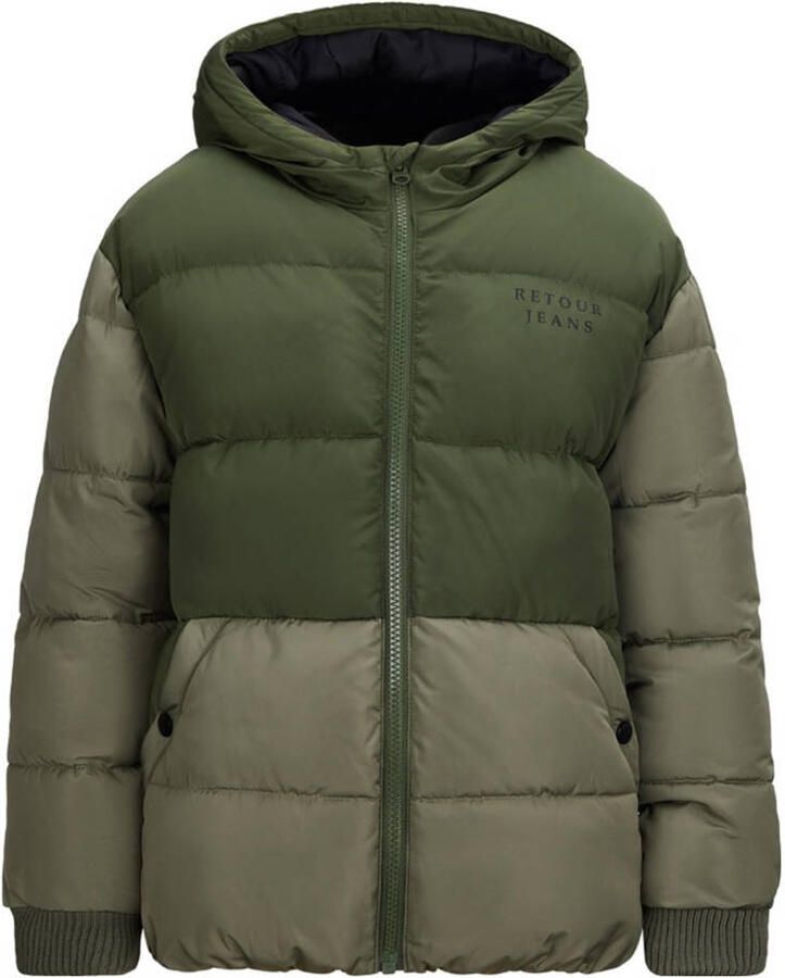 Retour Jeans gewatteerde jas donkergroen - Foto 4