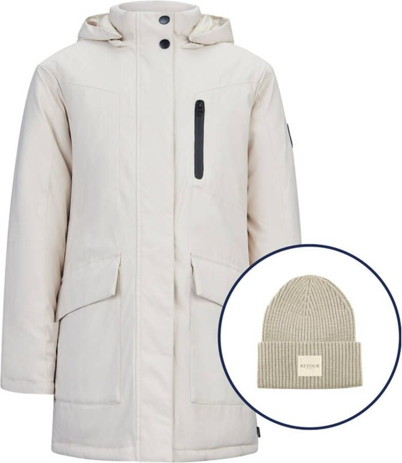 Retour Jeans gewatteerde winterjas Silke offwhite - Foto 3