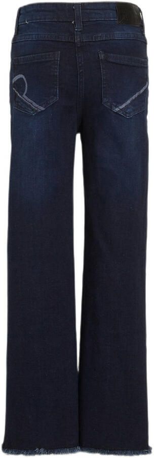 Retour Jeans high waist wide leg jeans Missour raw blue denim Blauw Meisjes Stretchdenim 104