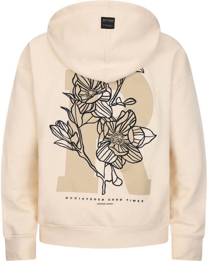 Retour Jeans hoodie met backprint crème - Foto 5