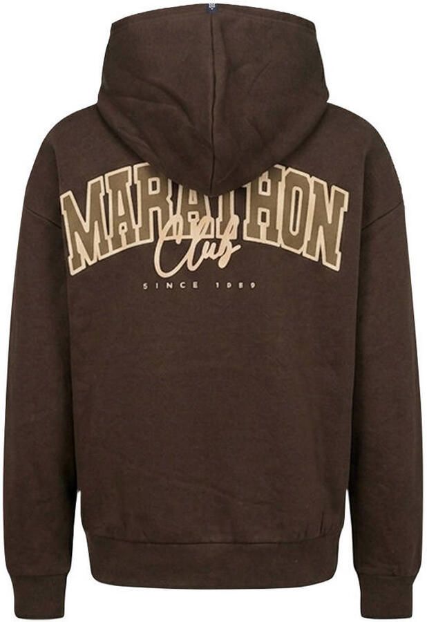 Retour Jeans hoodie met backprint donkerbruin