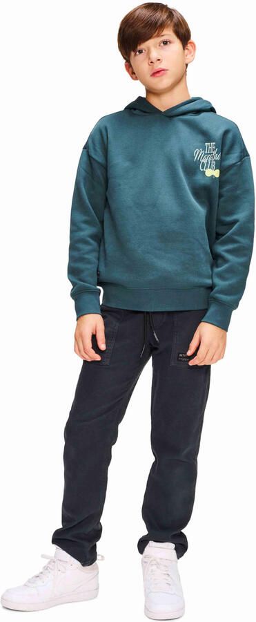 Retour Jeans hoodie met backprint donkergroen