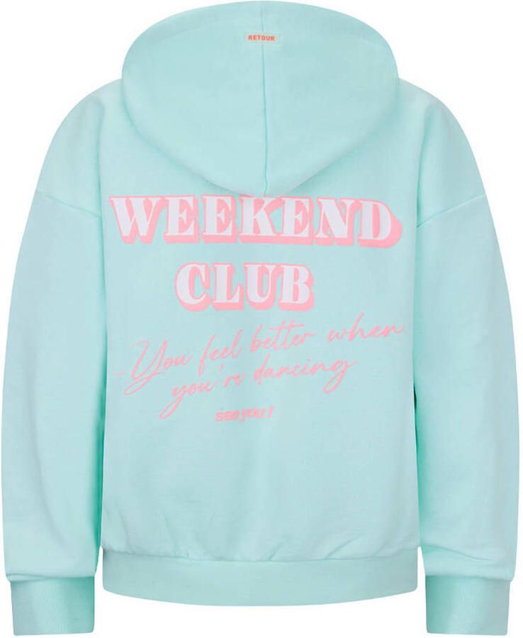 Retour Jeans hoodie met backprint lichtblauw - Foto 4