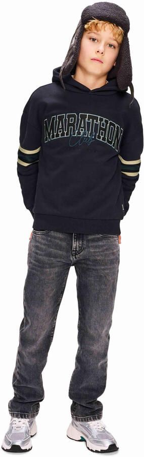 Retour Jeans hoodie met tekst grijs