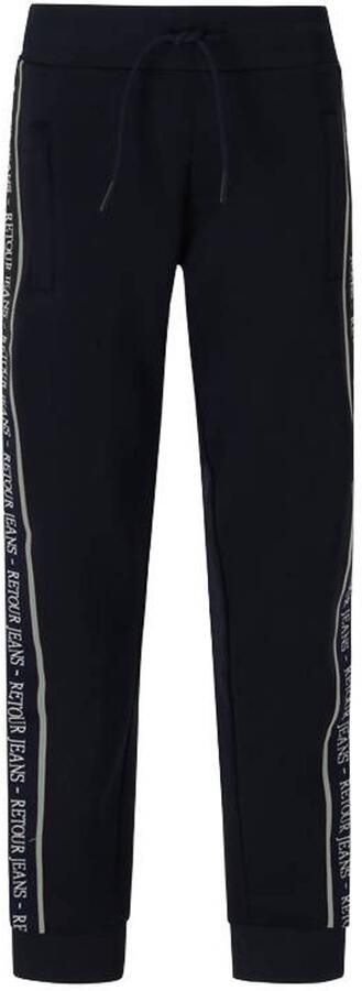 Retour Jeans junior regular fit joggingbroek met tekst donkergrijs