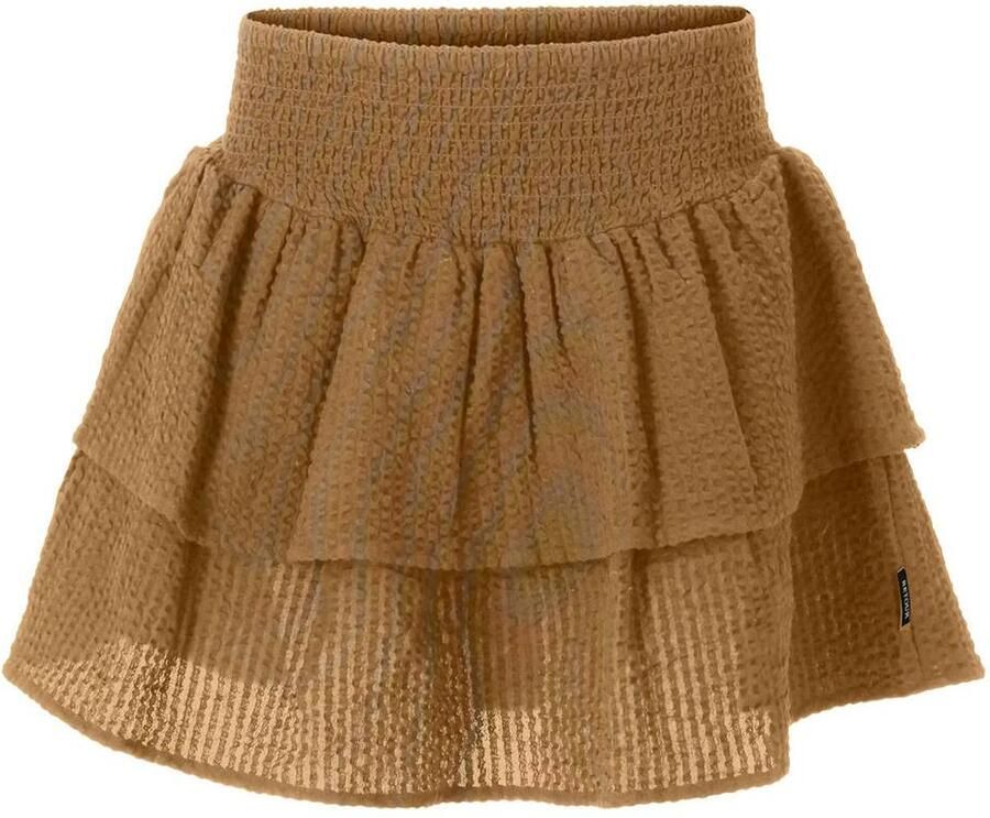 Retour Jeans korte strokenrok warm zand Beige Meisjes Katoen Effen