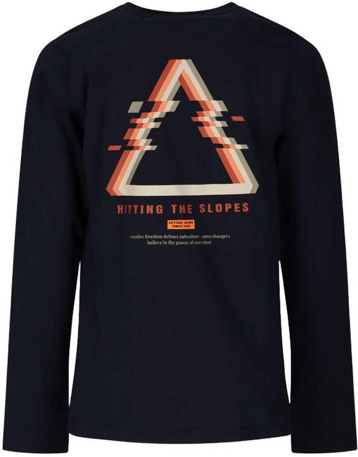Retour Jeans longsleeve met backprint donkerblauw