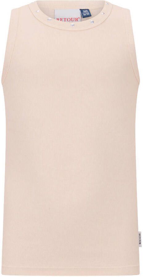 Retour Jeans mouwloze top lichtbruin