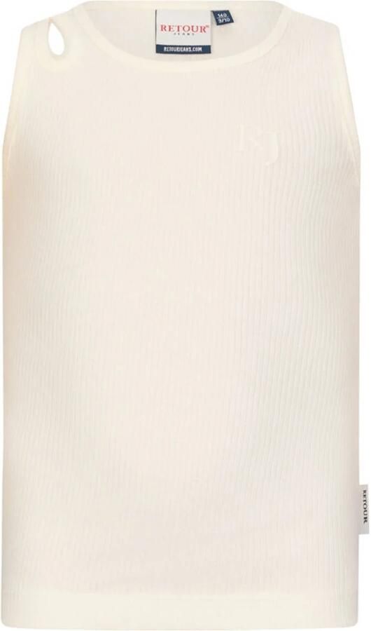 Retour Jeans mouwloze top wit rib gebreid - Foto 2