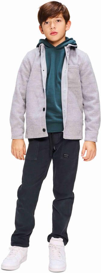Retour Jeans overshirt grijs Overhemd Jongens Polyester Klassieke kraag