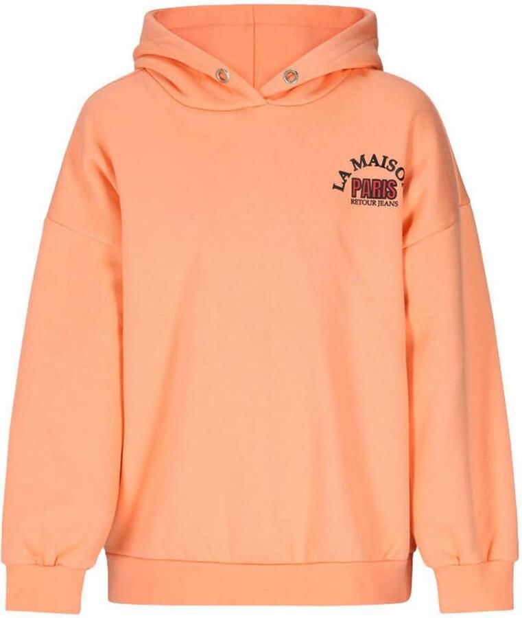 Retour Jeans oversized hoodie met backprint oranjeroze - Foto 2