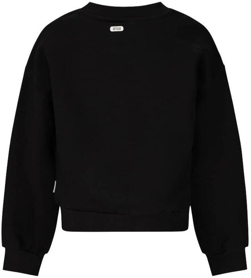 Retour Jeans oversized sweater met tekst zwart - Foto 2