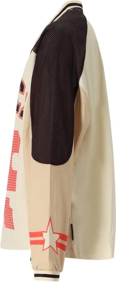 Retour Jeans rechtvallende gestreepte longsleeve met tekst beige bruin oranje - Foto 3