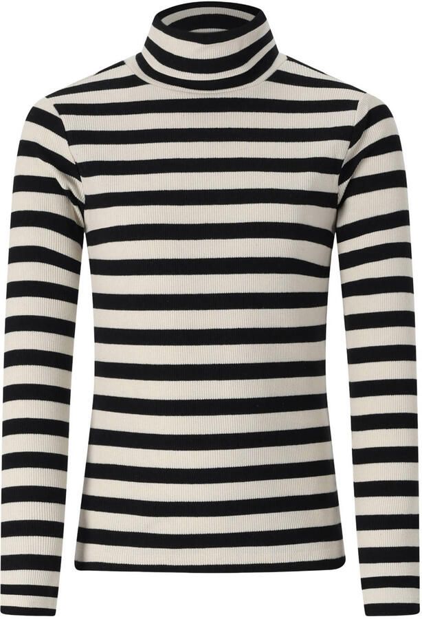 Retour Jeans rechtvallende gestreepte longsleeve zwart ecru