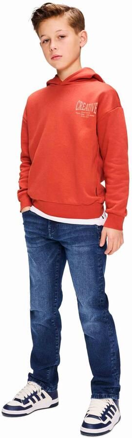 Retour Jeans rechtvallende hoodie met backprint koraalrood Sweater Backprint - Foto 3