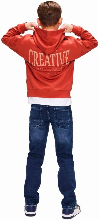 Retour Jeans rechtvallende hoodie met backprint koraalrood Sweater Backprint - Foto 4
