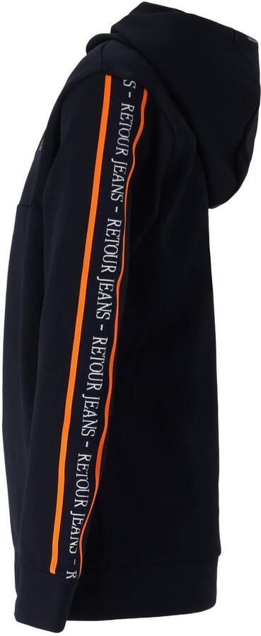 Retour Jeans rechtvallende hoodie met tekst donkerblauw Sweater Jongens Polyester Capuchon - Foto 2