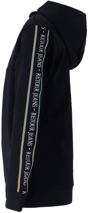 Retour Jeans rechtvallende hoodie met tekst donkergrijs Sweater Jongens Polyester Capuchon - Foto 2