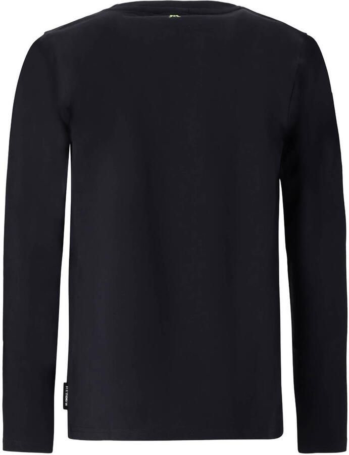 Retour Jeans rechtvallende longsleeve met print donkergrijs