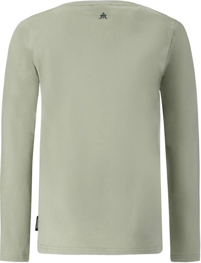 Retour Jeans rechtvallende longsleeve met print lichtgroen