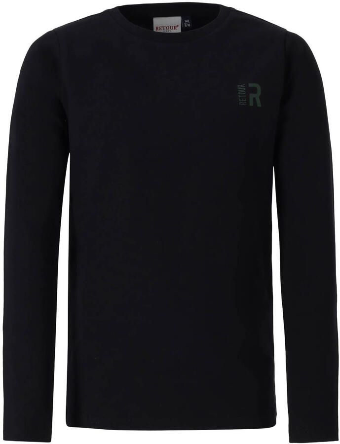 Retour Jeans rechtvallende longsleeve zwart