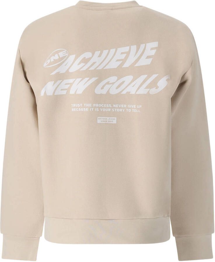Retour Jeans rechtvallende sweater met backprint beige - Foto 2